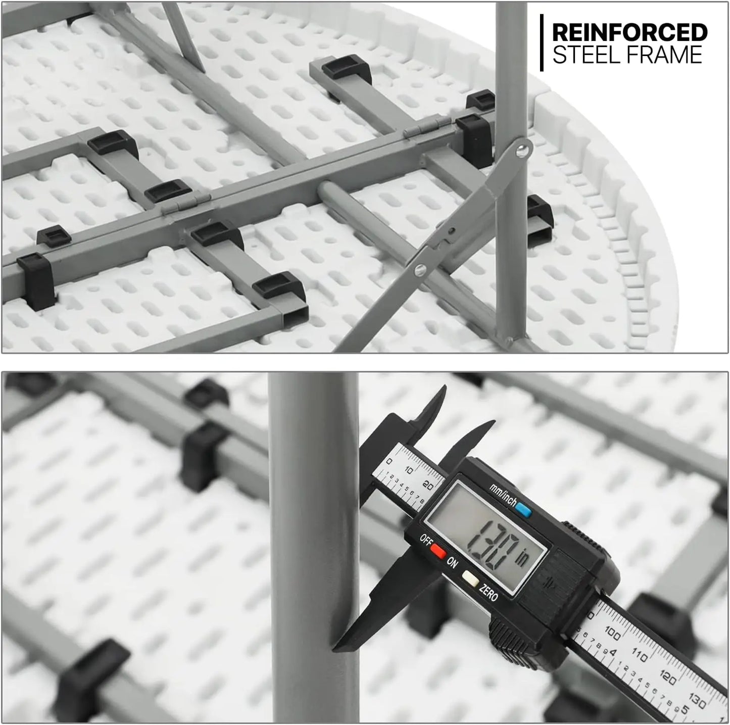 5Ft Round Folding Table Indoor Outdoor Dining Picnic Wedding Party