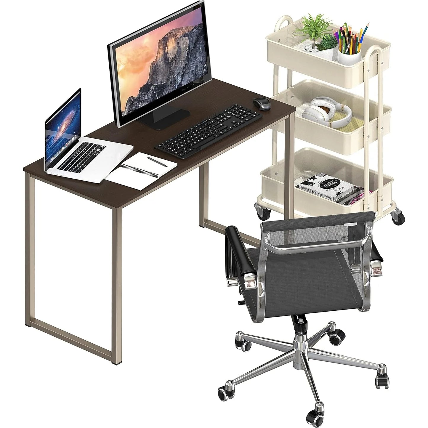 Ljustra Mission Home Office 32 Inch Computer Desk Espresso Modern Style
