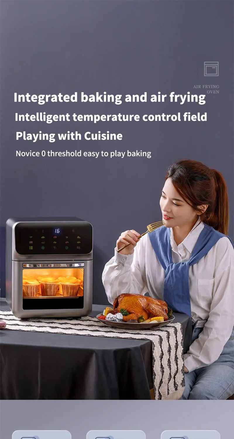 Ljustra 12L Electric Air Fryer Large Capacity Convection Oven Kitchen Appliance