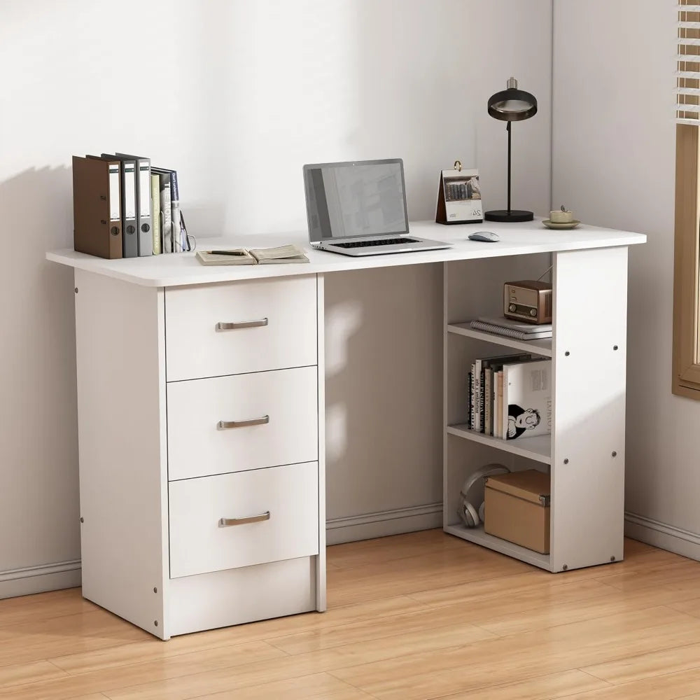 Computer Desk with Drawers Standing Desk for Home Office Bedroom