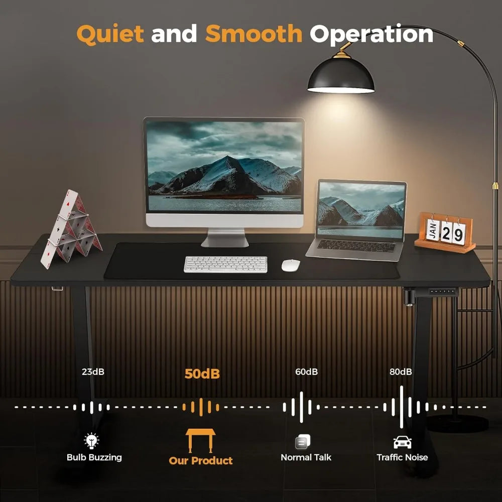 Electric Standing Desk 63x24 Adjustable Height Sit Stand Up Desk