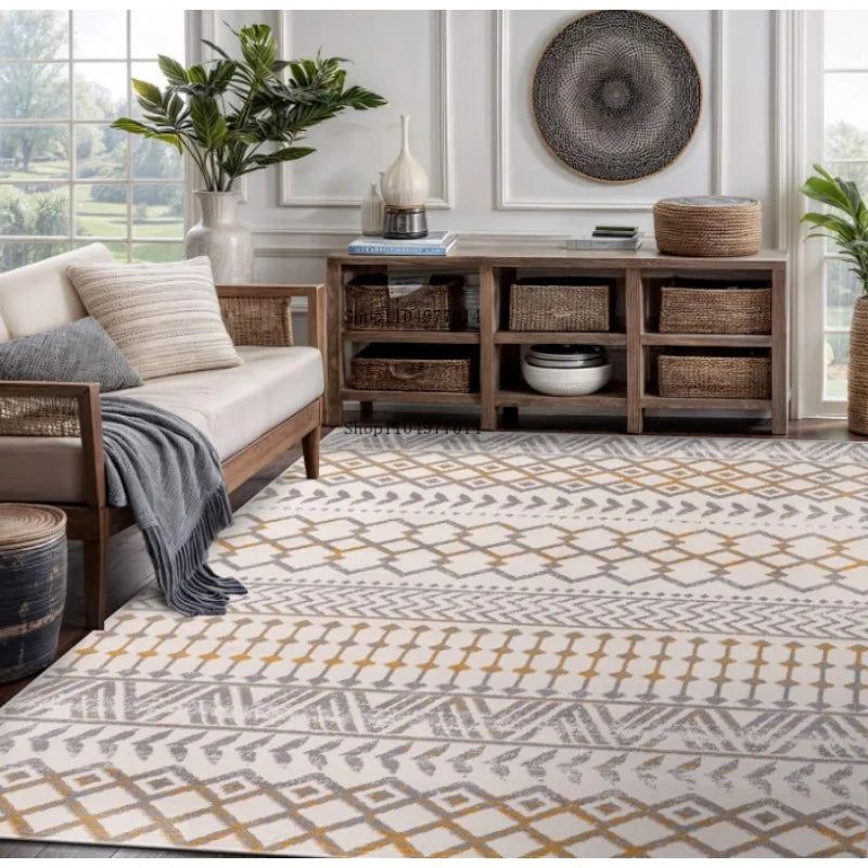Geometric Diamond Rug Soft Indoor Non-Slip Modern Bohemian Area Rug