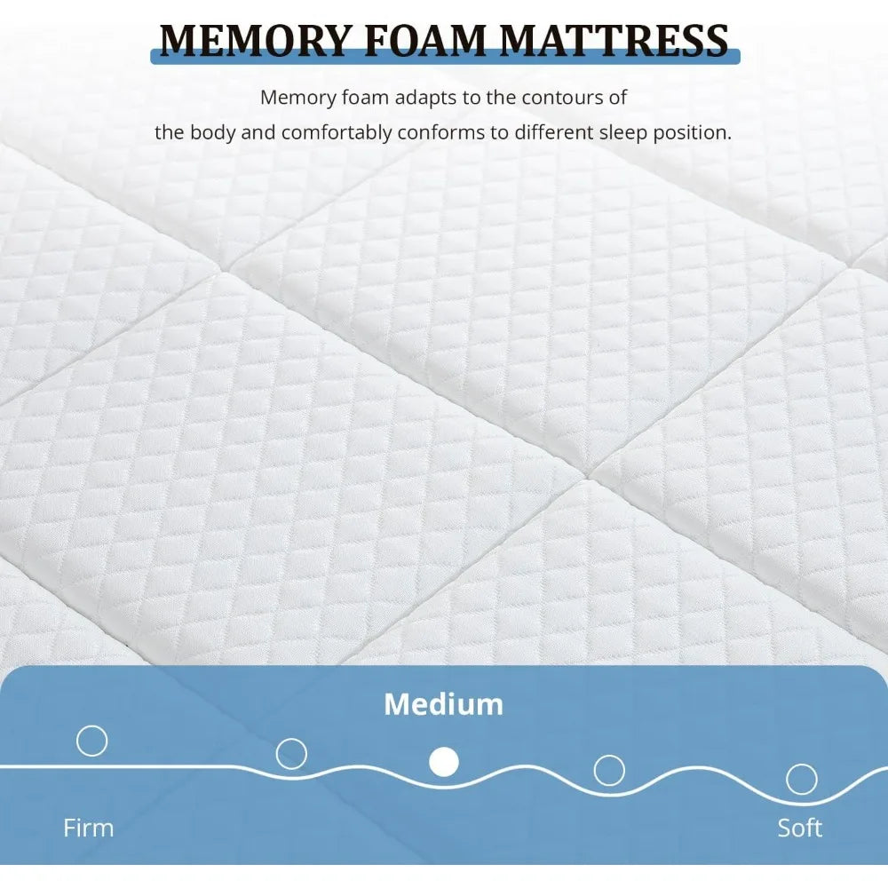 Ljustra King Mattress 14 Inch Cooling Memory Foam Bed in a Box