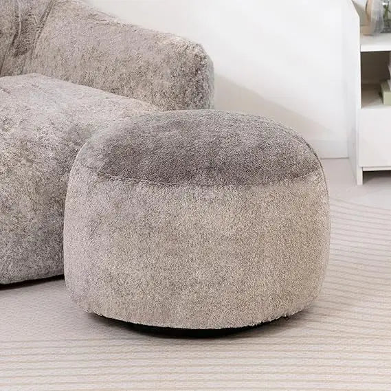 15 Inch Bean Bag Ottoman Pouf Memory Foam Footstool Accent Stool