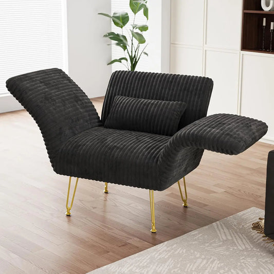 Comfy Accent Chair Cozy Wing Arm Sofa Adjustable Arms Living Room Bedroom