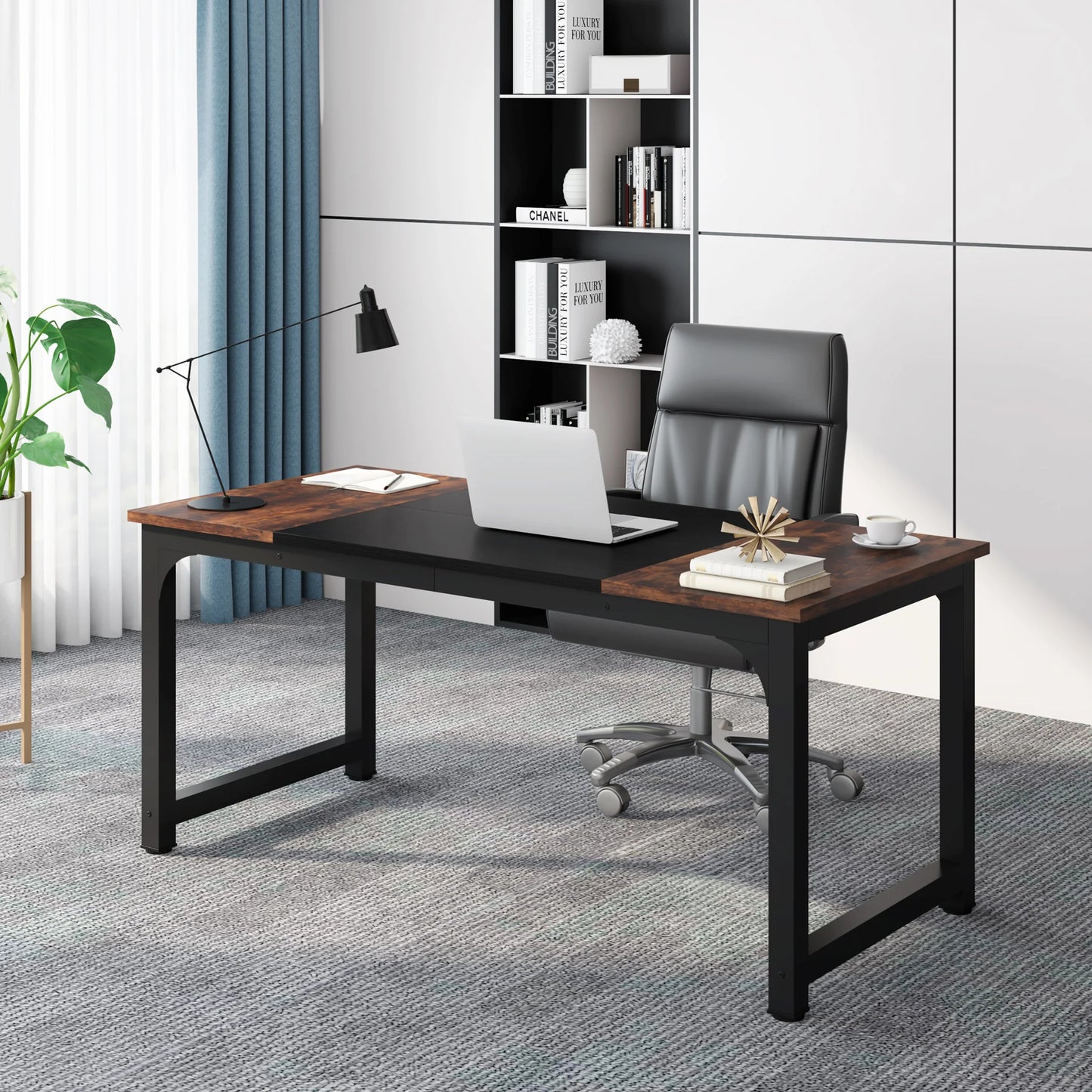 Ljustra Large Office Desk Modern Writing Table Workstation for Home Office