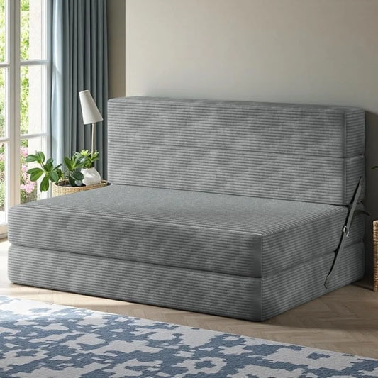 Ljustra Convertible Folding Sofa Bed Corduroy Memory Foam Couch