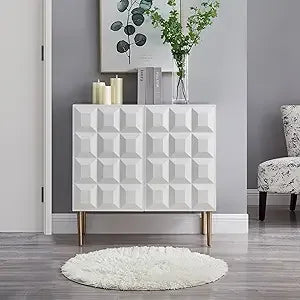 Accent Storage Cabinet Buffet Sideboard Small Credenza for Kitchen Entryway