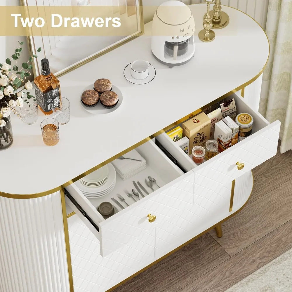 Ljustra Modern Sideboard Buffet Cabinet Storage Console Table 43.3''