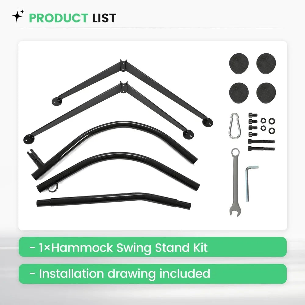 Heavy Duty Hammock Chair Stand for Porch Swing Relaxation