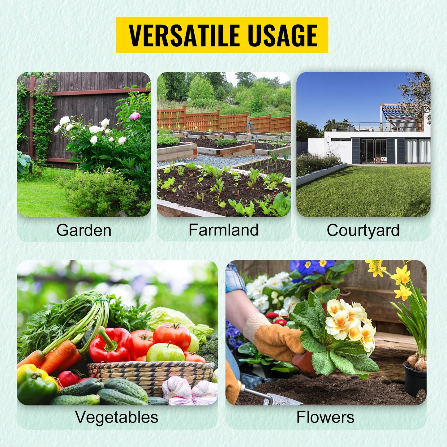 SucceBuy Walk-in Tunnel Greenhouse Galvanized Frame Waterproof Cover