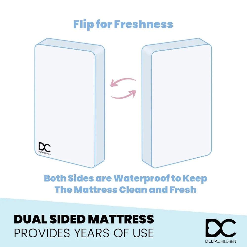Ljustra Dual Sided Crib Toddler Mattress GREENGUARD Waterproof Firm