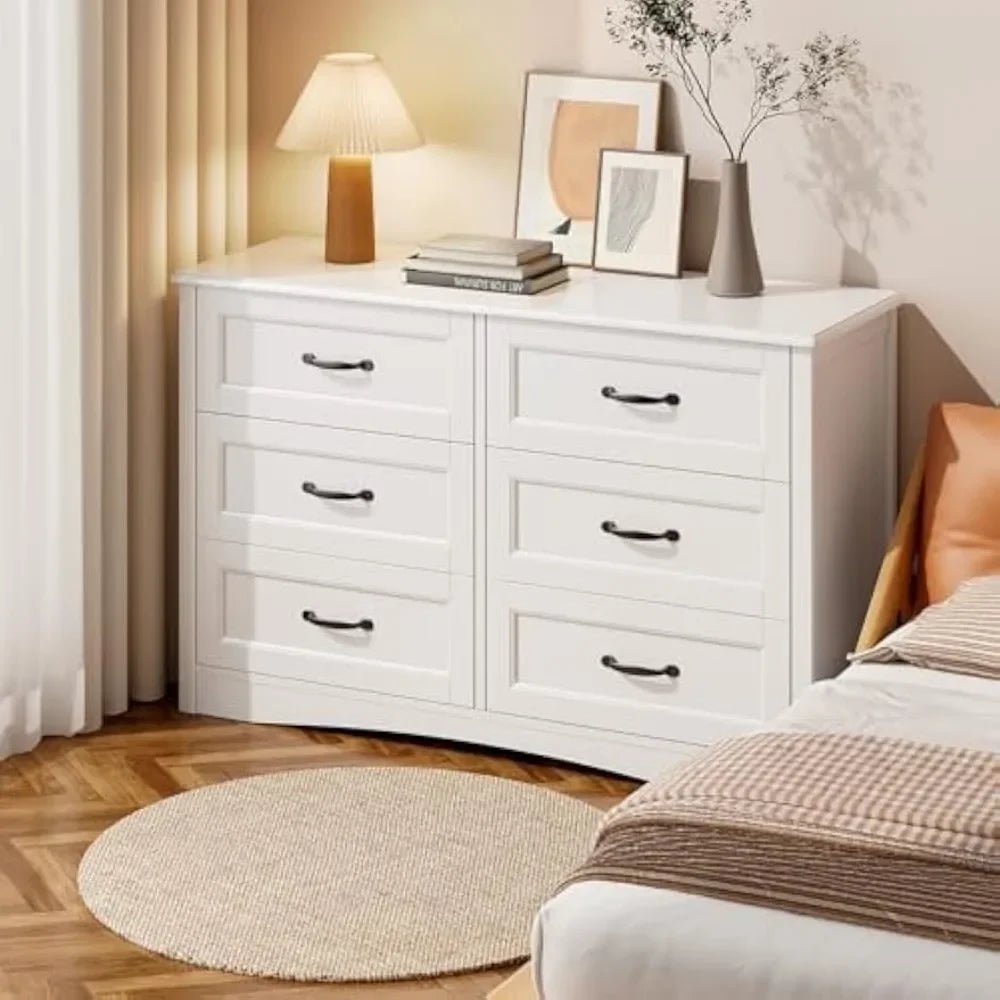 6 Drawer Dresser Bedroom Storage Chest of Drawers for Kids Room