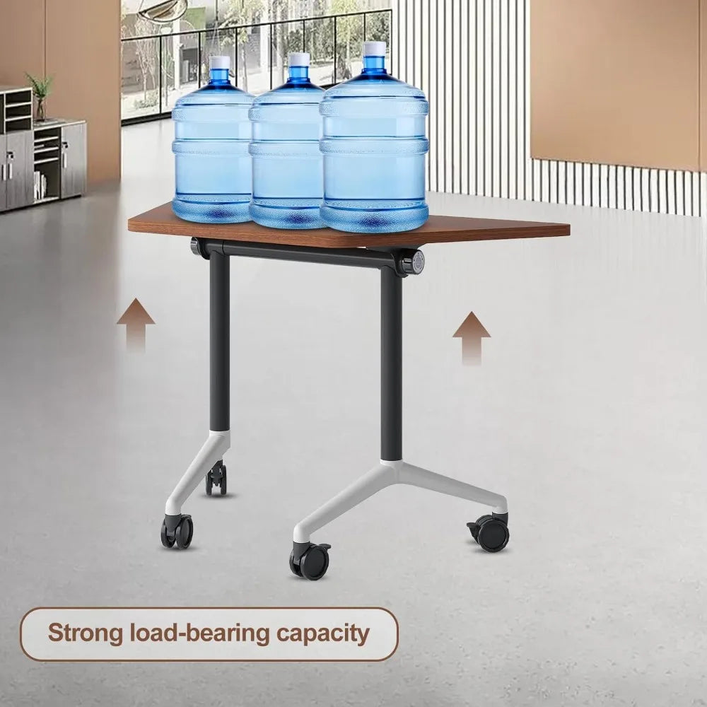 Folding Conference Table On Wheels Flip Top Mobile Training Table 2pack