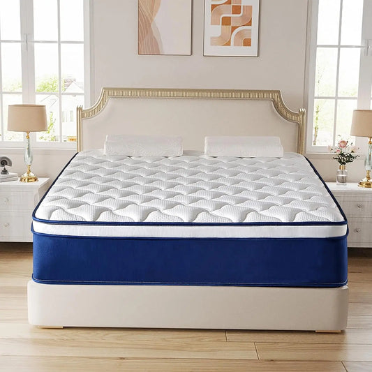 Ljustra Queen Size 12 Inch Gel Memory Foam Mattress Medium Firm Support