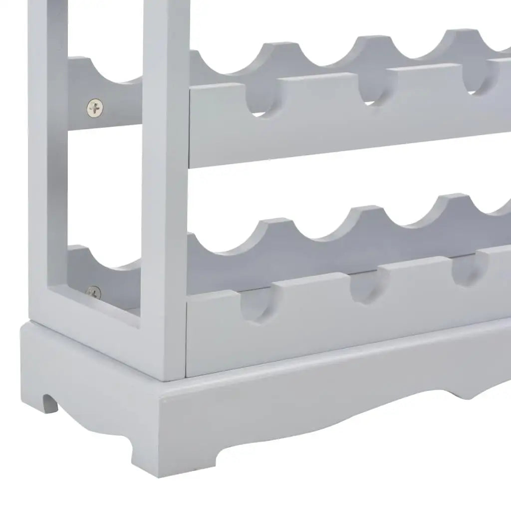 Gray Wine Cabinet Stylish Storage for Wine Bottles Glasses 27.6x8.9x27.8