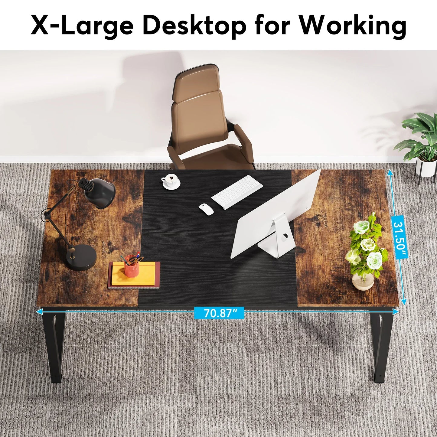 Ljustra Modern Computer Desk Large Office Study Writing Workstation