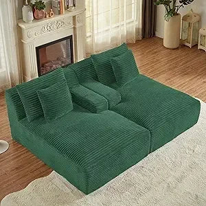 Ljustra 78 Oversized Double Chaise Lounge Couch Indoor Sectional Sofa