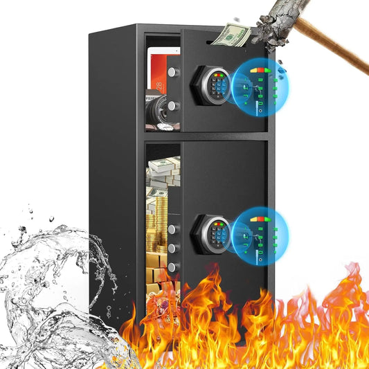 Ljustra 7.0 Cu ft Large Fireproof Waterproof Safe Box with LED Light