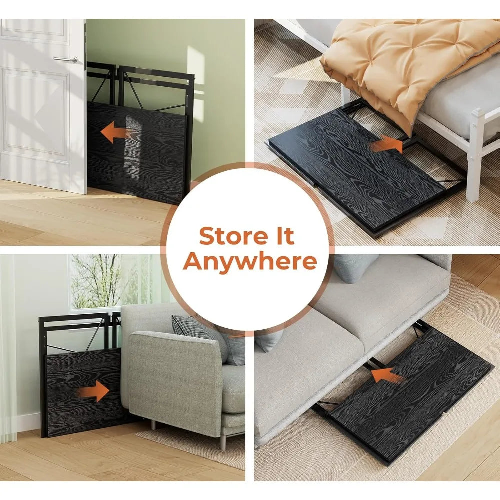 Folding Desk Portable Computer Table Space Saving Home Office Use