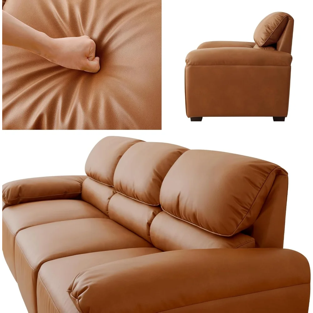 Ljustra Modular Sofa Couch Loveseat with Pillow Armrest Leather