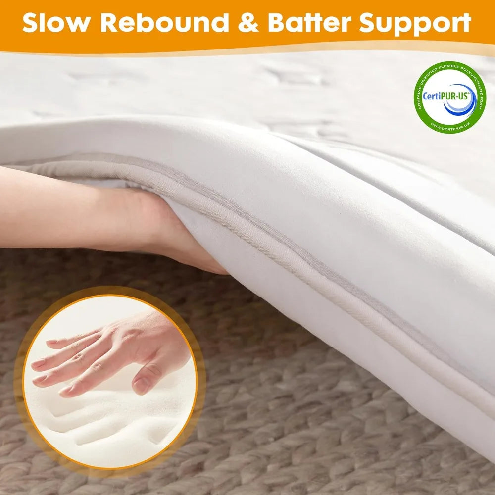 Ljustra Japanese Floor Mattress Topper 4 Inch Memory Foam Futon