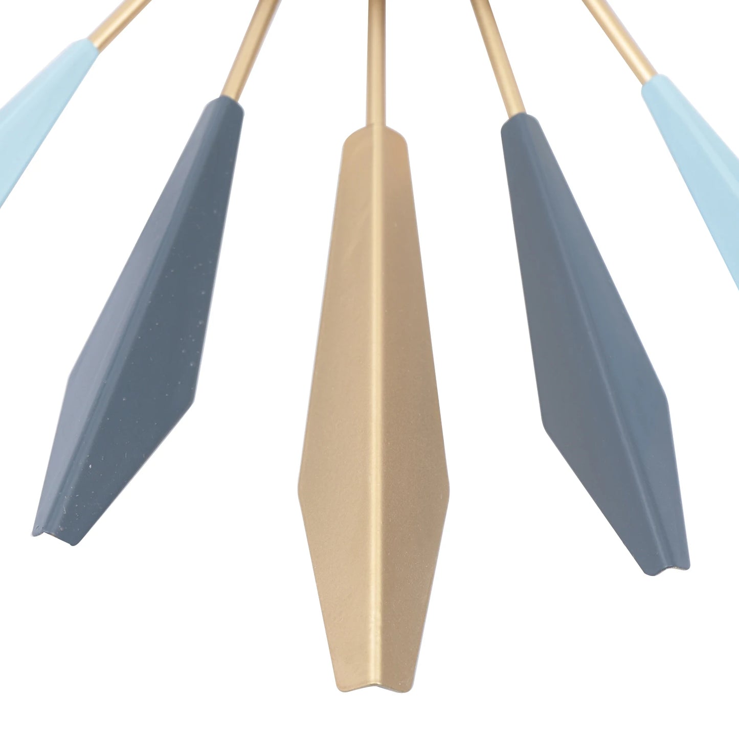 21.65 Inch Mid Century Modern Wall Clock Silent Metal Home Decor