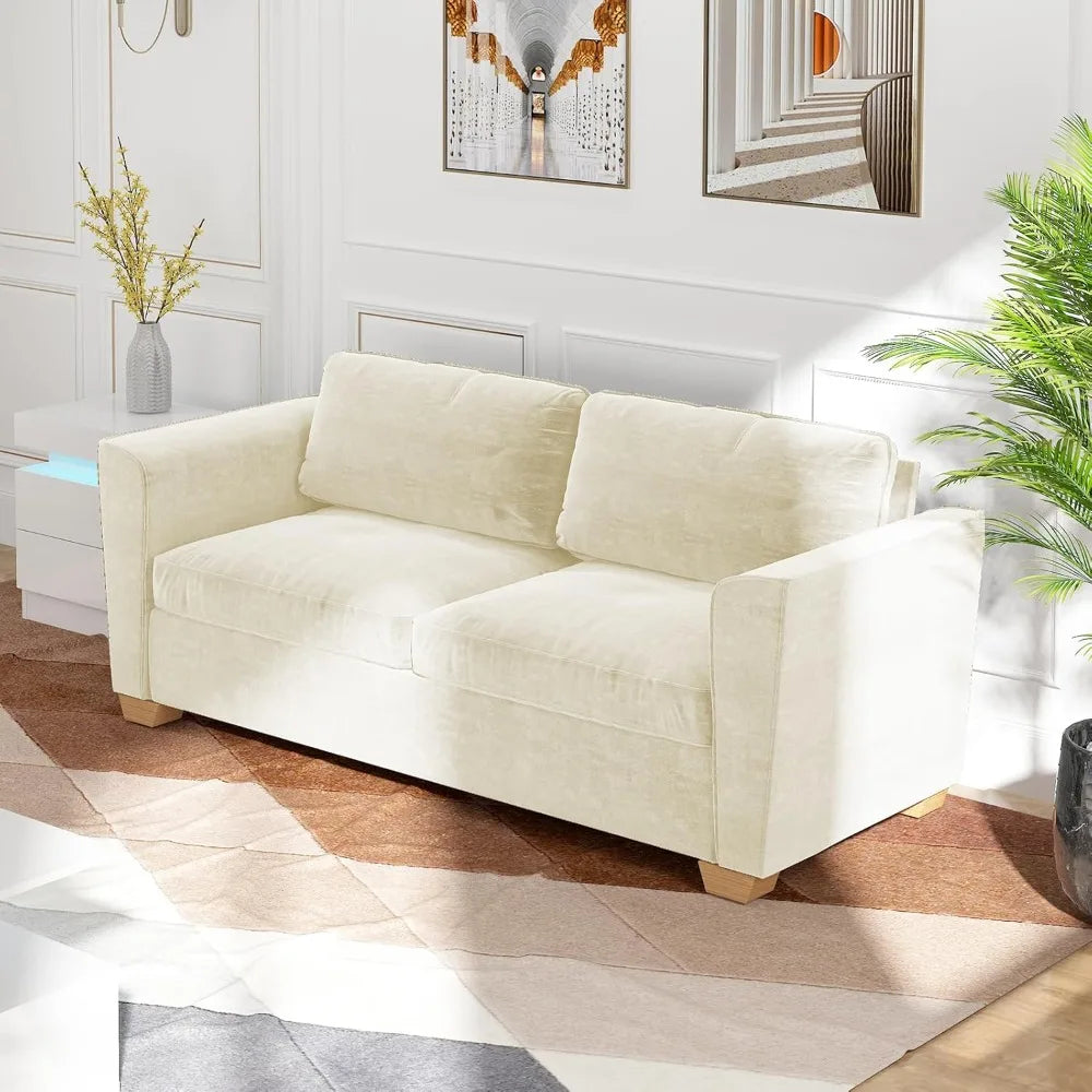 Ljustra 2-in-1 Full Pull Out Sofa Bed Modern Velvet Loveseat Sleeper Couch