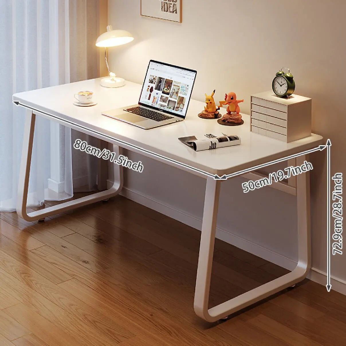 Ljustra Modern Simple White Computer Desk Small Writing Table for Office