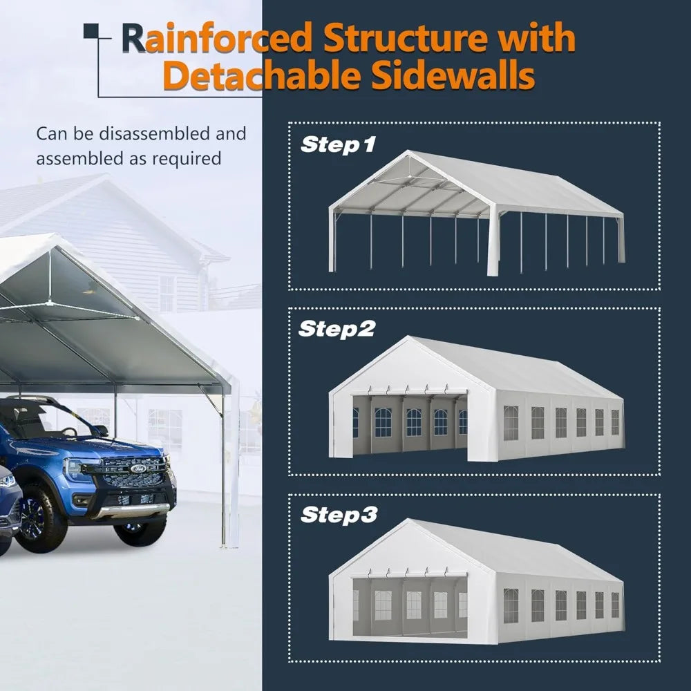 20x40ft Heavy Duty Outdoor Party Tent Wedding Carport Canopy Shelter
