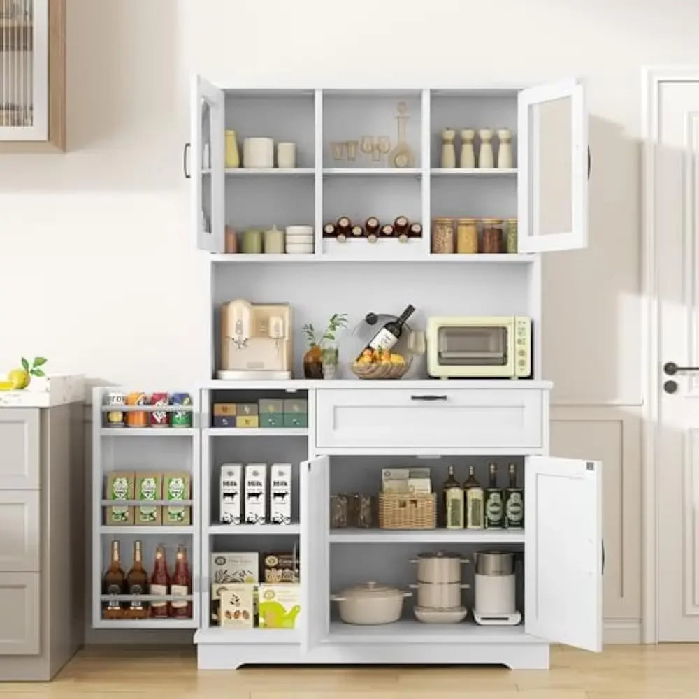 Freestanding Buffet Cabinet Microwave Stand Kitchen Hutch Storage Rack