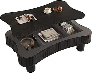 Lift Top Coffee Table with Hidden Storage and Silent Hydraulic Lift