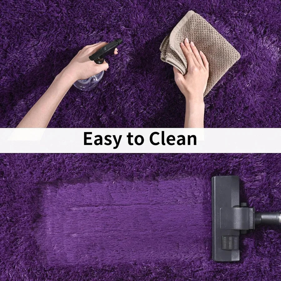 Soft Shag Rugs Bedroom 4x6 Fluffy Shaggy Living Room Carpet Modern Plush