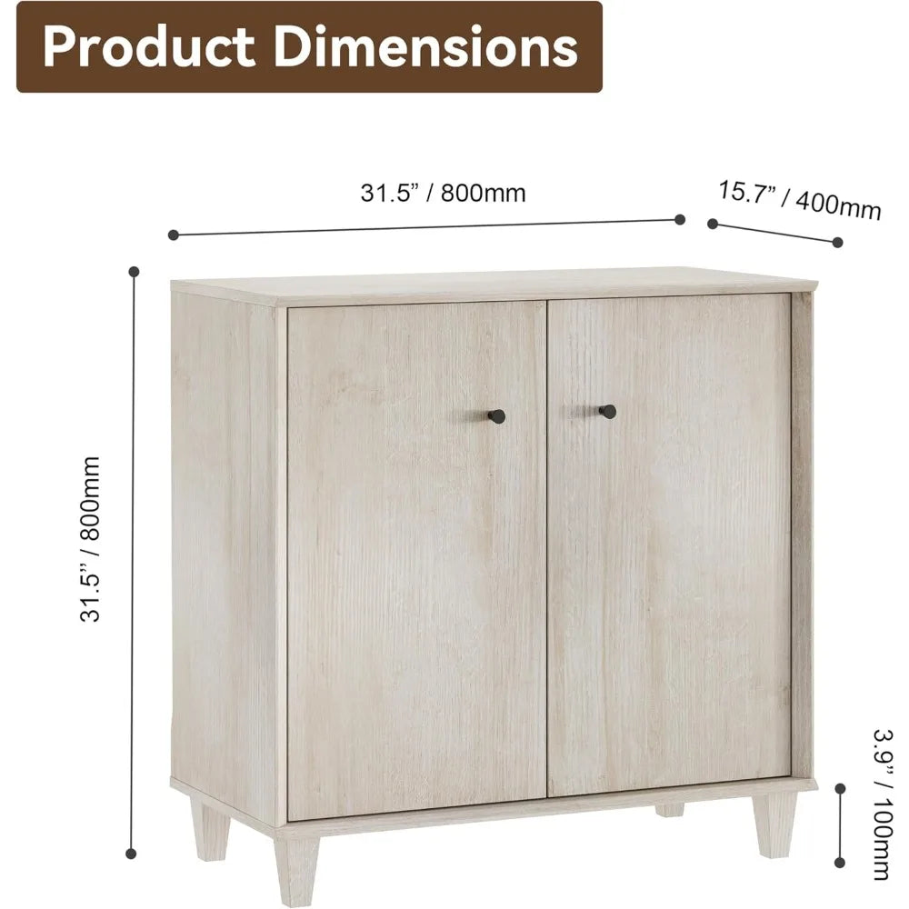 Modern Sideboard Buffet Cabinet with Adjustable Shelves for Storage