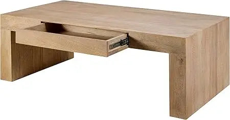 Ljustra Coffee Table with Storage Modern Minimalist Wooden Rectangle