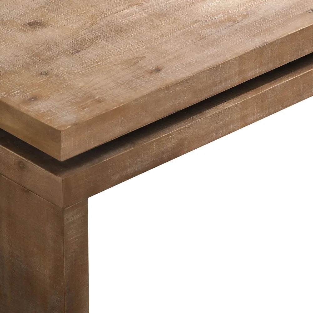 Rectangle Coffee Table Mid Century Modern Solid Wood Accent Table