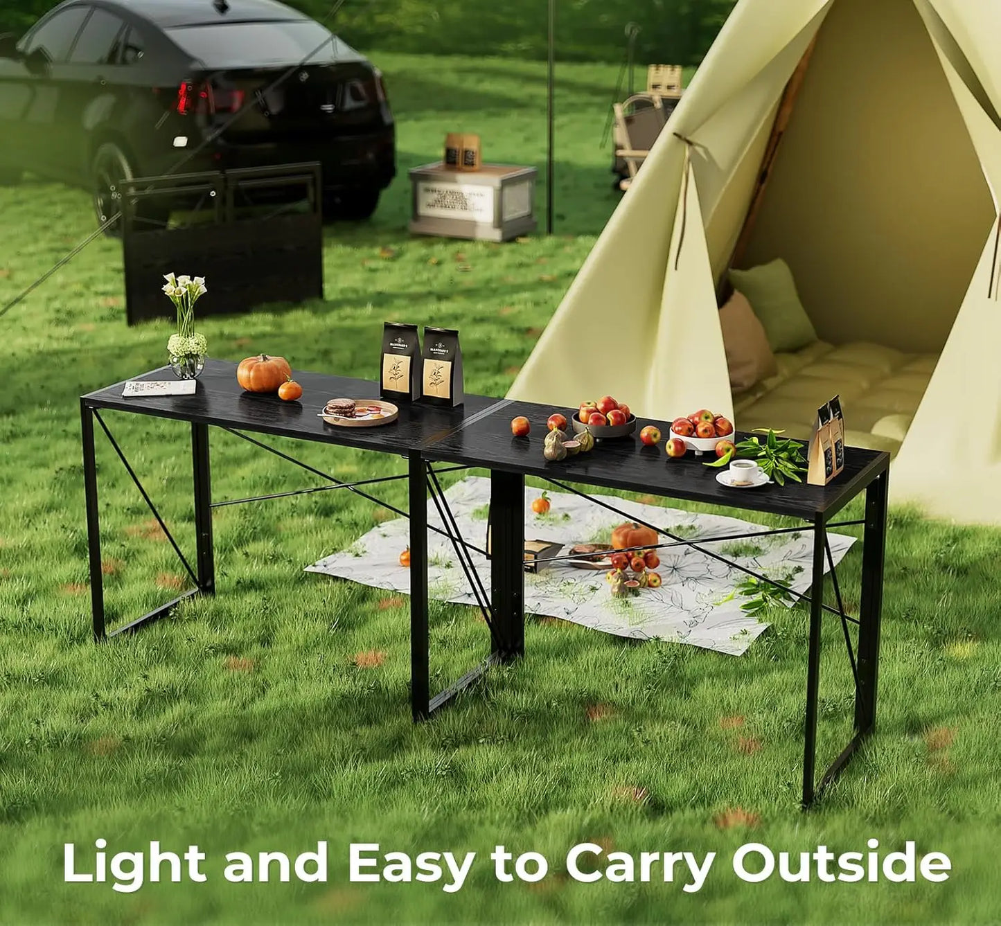 Folding Desk Portable Computer Table Space Saving Home Office Use