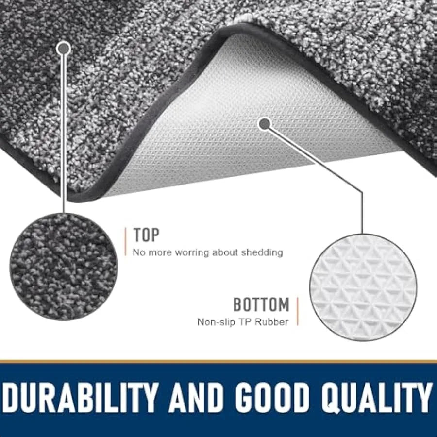 Dog Door Mat Absorbs Dirt Moisture Non-Slip Entryway Indoor Outdoor