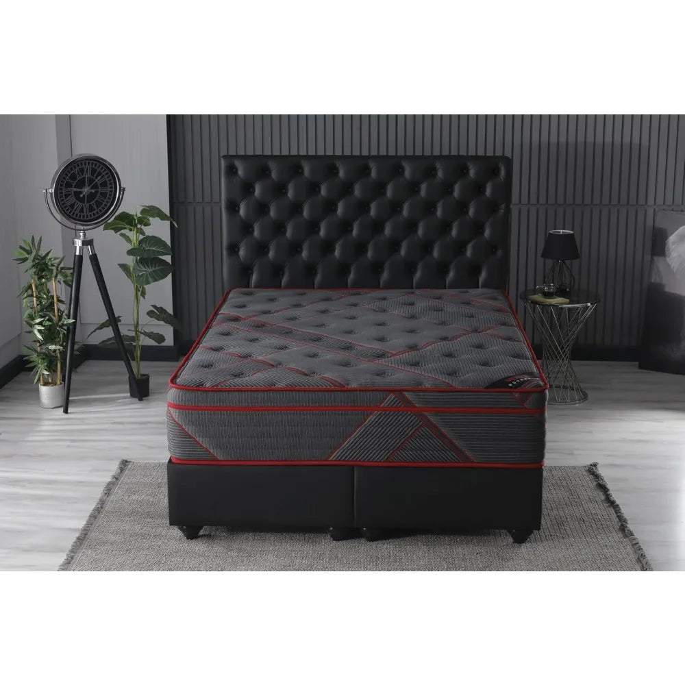 Queen 13" Luxury Hybrid Mattress Medium Firm Support USA Made