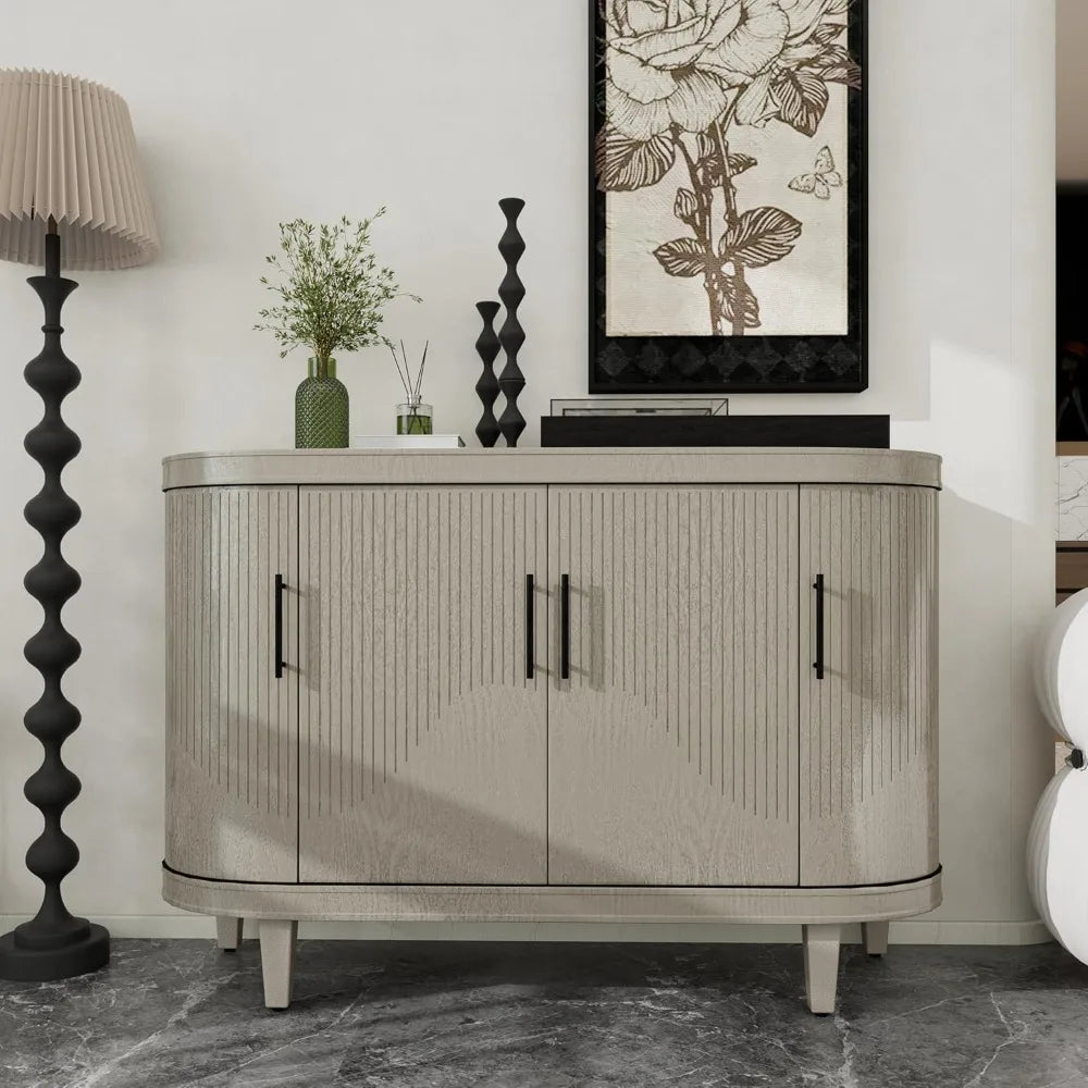 Modern Sideboard Buffet Cabinet with 4 Doors for Living Room Kitchen