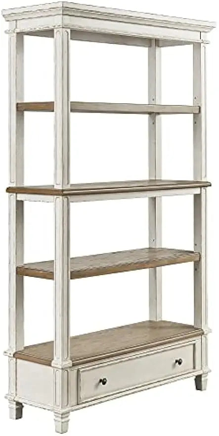 Ljustra Realyn French Country 75 Inch Bookcase with Drawer Bookshelf