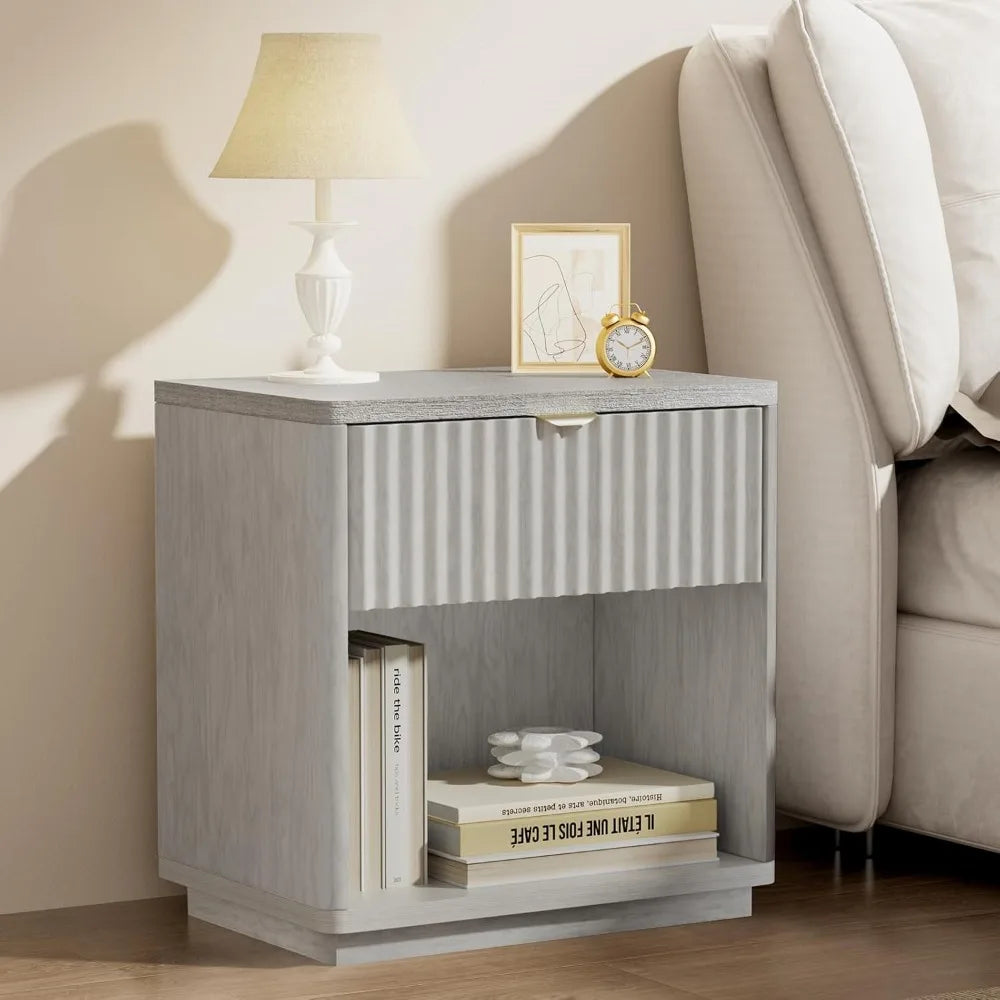 Modern Nightstands Set of 2 with Drawers for Bedroom Living Room