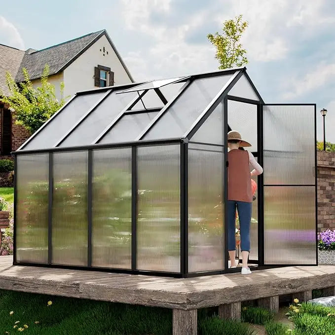 10x10x16 Snap Together Greenhouse Heavy Duty Aluminum Frame Easy Assembly