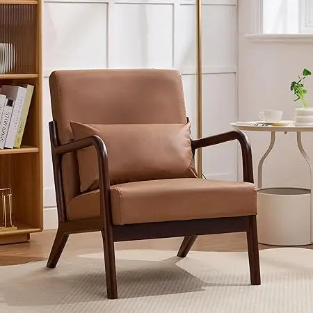 Mid Century Modern Accent Chair Corduroy Upholstered Reading Chair