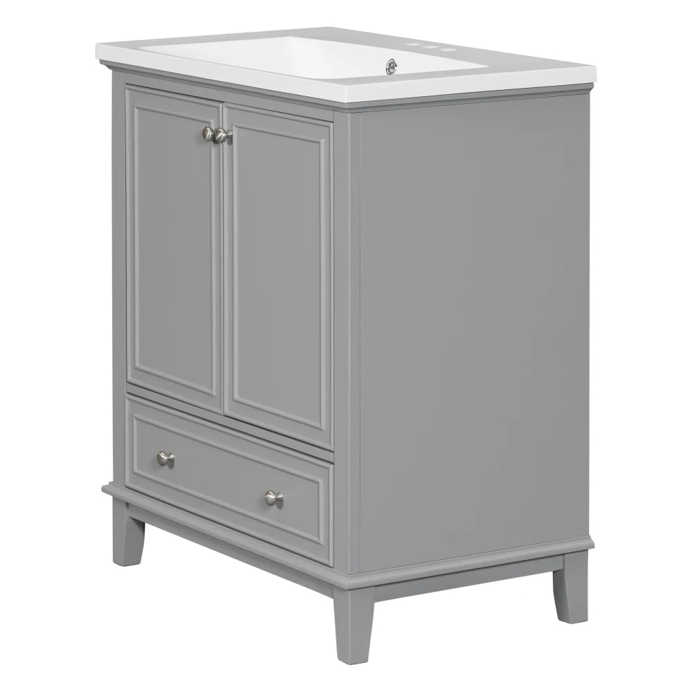 30 Bathroom Vanity Sink Combo Solid Wood MDF Cabinet Storage Modern