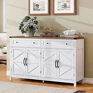 Sideboard Buffet Cabinet Storage Modern Farmhouse Coffee Bar Furniture