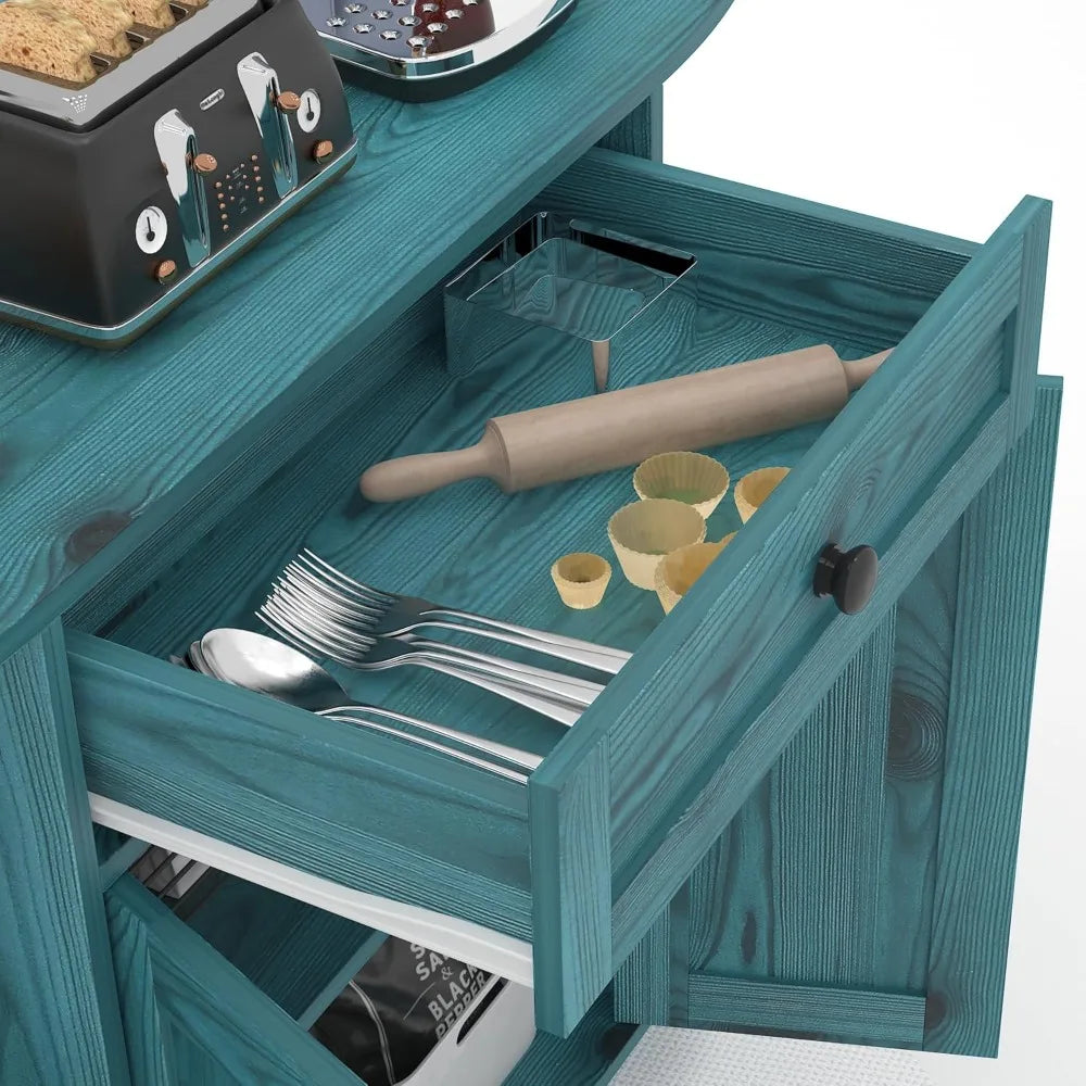 Sideboard Buffet Cabinet with Power Outlet and Storage for Kitchen