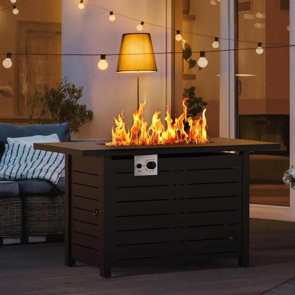 43Inch Fire Pit Table 2-in-1 Adjustable Flame Smokeless CSA Certified