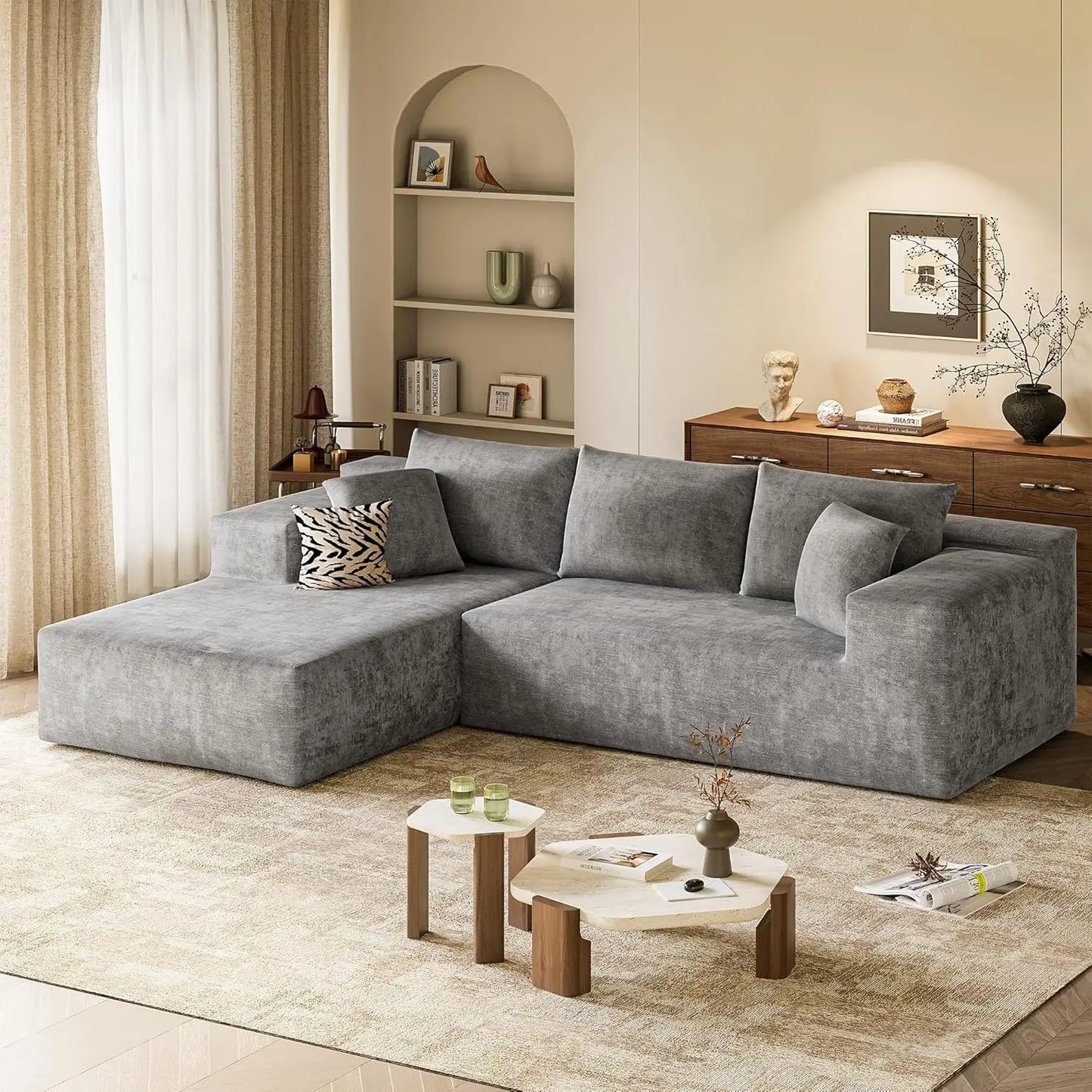 Ljustra Cloud Sectional Modular L-Shaped Sofa Deep Seat Comfort