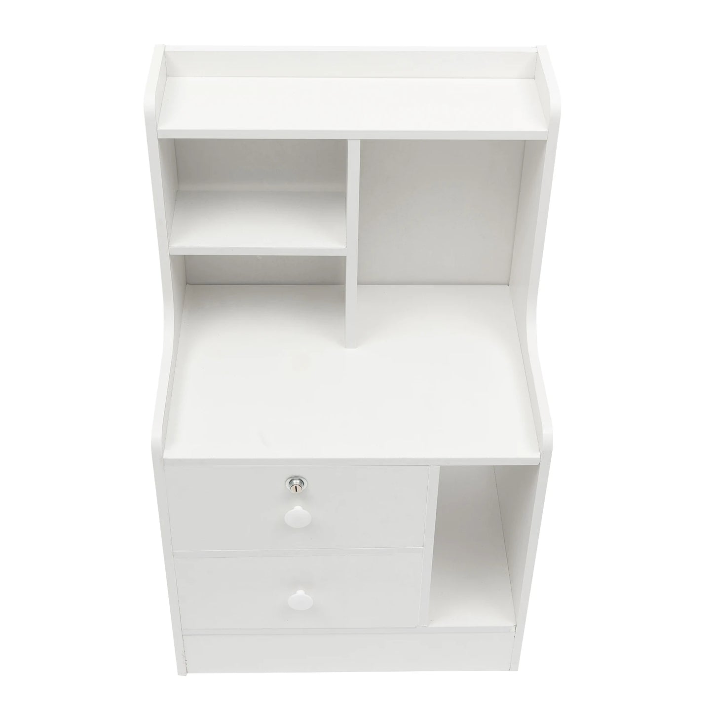 Modern Minimalist Nightstand Bedside Table with 2 Drawers Storage